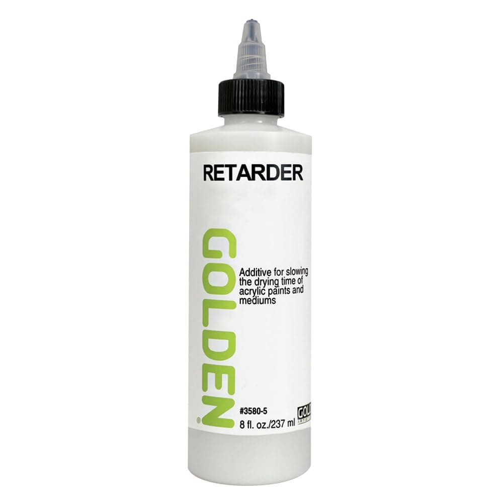 Retarder by GOLDEN, 8 fl oz. / 237 ml bottle, Professional Acrylic Fluid Mediums and Additives