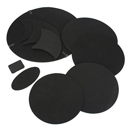 10Pcs Bass Snare Drum Sound off Mute Silencer Drumming Rubber Practice Pad Set