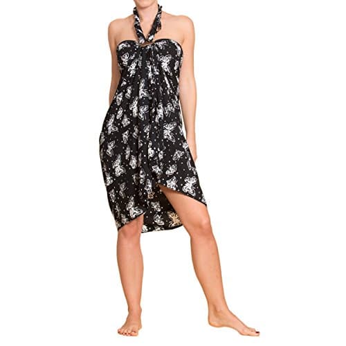 PANASIAM Sarong for women & men I 100% handmade from Indonesia - each cloth is unique I opaque wrap skirt, also extra large I batik with German textile colors I beach towel