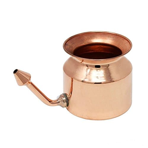 Copper Neti Pot - Natural Ayurveda Cleaning System for Sinus & Nasal Passage by HEALTHNODE