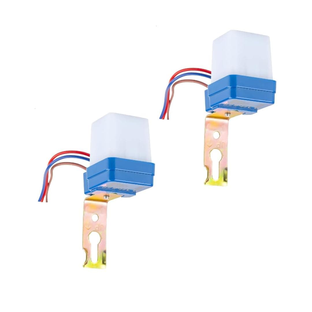 Blackt Electrotech Waterproof 230Volt Auto Day/Night on and Off Photocell, Light Sensor LDR Switch for Lighting 2 Pieces Pack