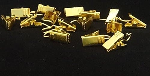 24 Qty: Gold Drapery Clips for All Drapery Rings