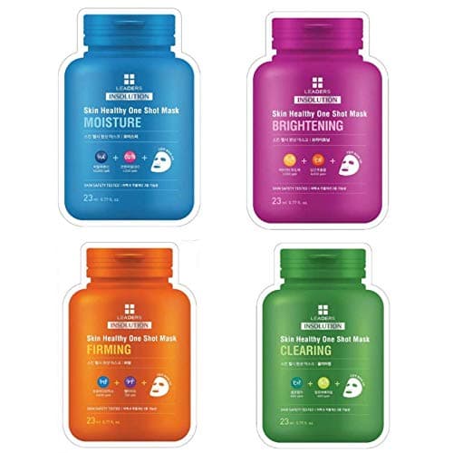 Leaders Insolution 4 Types Skin Healthy One Shot Korean Face Mask 8-Pack 2 Each