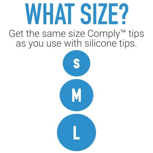 Comply TW-200-A | Memory Foam Replacement Earbud Tips for Anker Soundcore, JBL, Skullcandy, EarFun & More | Ultimate Comfort, Secure Fit, Superior Noise Isolation | Black (S/M/L) (3 Pairs)