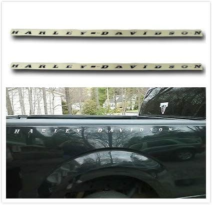 Lolosale Custom Harley Bedside Davidson EMBLEM 3D BLACK BADGES For F150 F250 F350 (2X Silver)