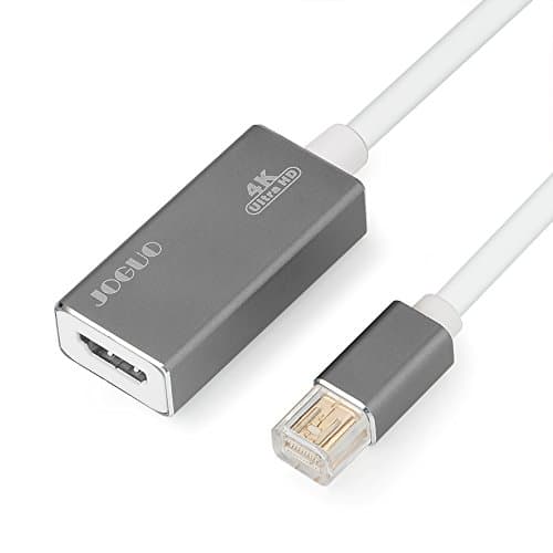 JOGUO Mini DisplayPort to HDMI 4K(0.5ft), Thunderbolt 2 Port Compatible to HDMI UHD 4K Male to Female Active Converter Cable Adapter - 3840x2160@30Hz for Microsoft Surface Pro,Mac Book,iMac and More