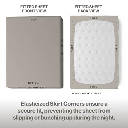 Superity Luxurious Hotel Quality Short Queen Fitted Sheet 100% Cotton Ultra Soft, Skin-Friendly & Hypoallergenic Deep Pocket Fits 12 Mattress Easy Care & Snug Fit (Short Queen Size - 60 X 75)