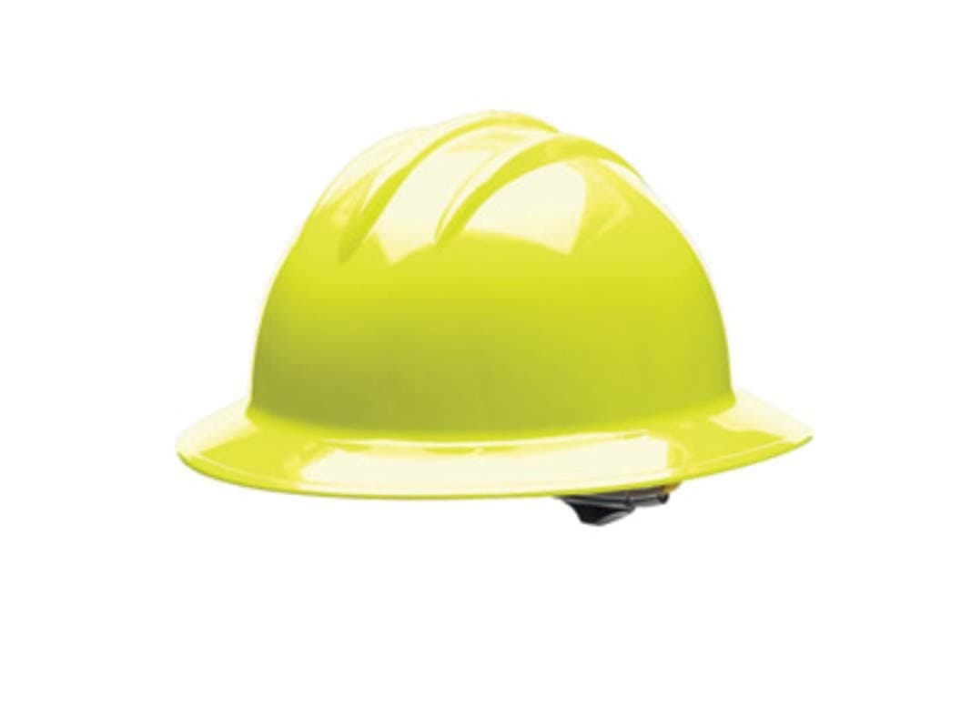 Yellow Classic Model C33 Full Brim Hardhat WIth 6 Point Ratchet Suspension