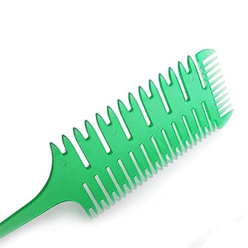 3-Way Weaving & Sectioning Foiling Comb for Hair Coloring Highlighting (green)