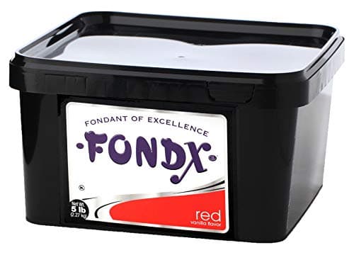 FONDX Fondant, Vanilla Flavor, Red, 5 lb