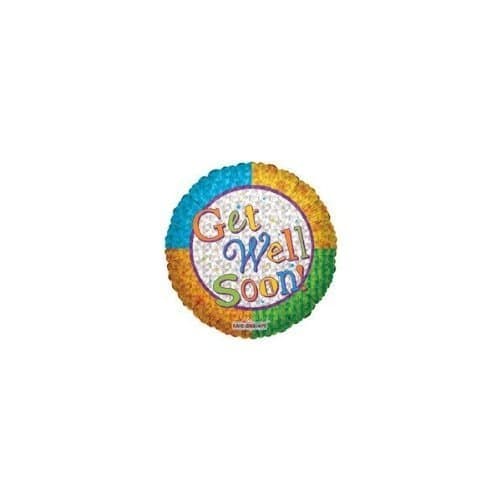 18" Foil Balloon, Get Well Color Wheel (1 Ct)