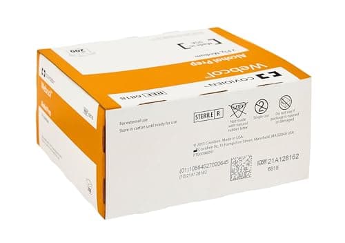 Webcol™ Alcohol Prep Pads, Medium, 2 Ply, Case of 20 cartons of 200 Pads