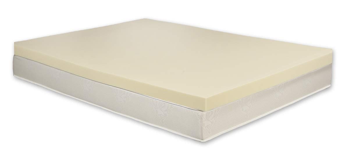 100% Orthopaedic Memory Foam Mattress Topper | UK Small Double | 3" Thick | Made In UK | Fast Delivery White/Yellow