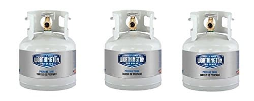 ..... Worthington 281149 1-Gallon Steel Propane Cylinder With Type 1 With Overflow Prevention Device Valve (3-Pack)