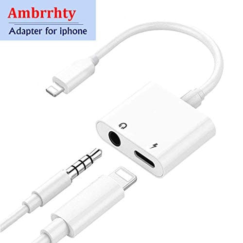 Adlorey EYHG-13KG Headphone Jack Adapter Accessories white Earphone Jack Adapter Music Audio Charge Splitter Cable
