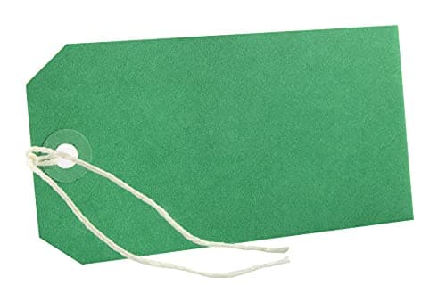 Q-ConnectKF01624 Strung Tag 120x60mm - Green (Pack of 1000)