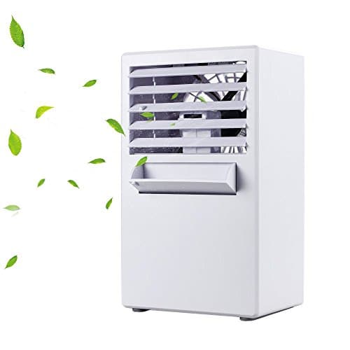 YOUDirect Portable Mini Air Conditioner Fan 9.5-inch - Small Desktop Fan Mini Evaporative Air Cooler Fan