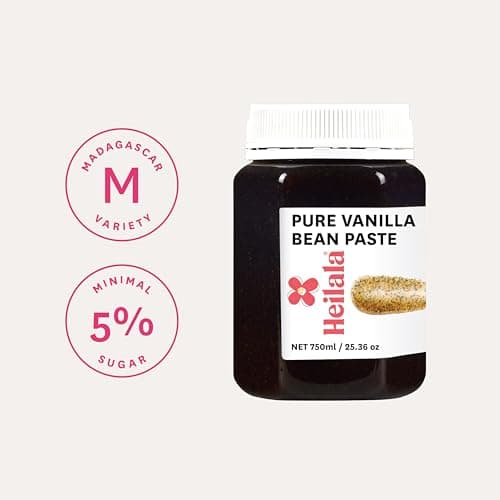 Vanilla Bean Paste 750ml, Double Strength - Pure Heilala Vanilla Paste, Perfect for Baking and Cooking, Hand-Selected & Ethically Sourced Vanilla from The South Pacific