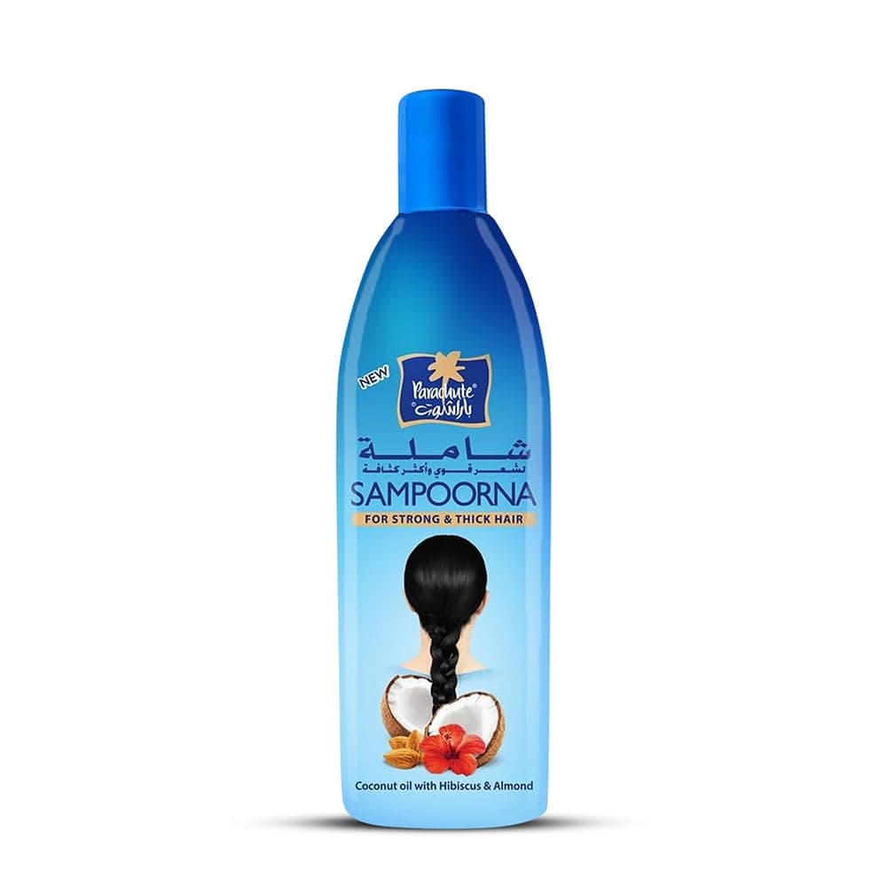 Parachute Sampoorna Coconut Hair Oil with Hibiscus & Almond| For Thick, Strong & Nourished Hair| All Hair Types| 10.1 fl oz