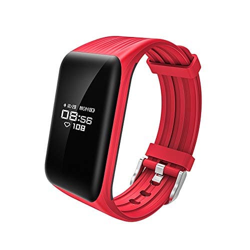 ALANGDUO Fitness Trackers, Heart Rate Monitor Tracker Bluetooth Smart Bracelet Activity Pedometer Waterproof for Android & iOS Smartphones