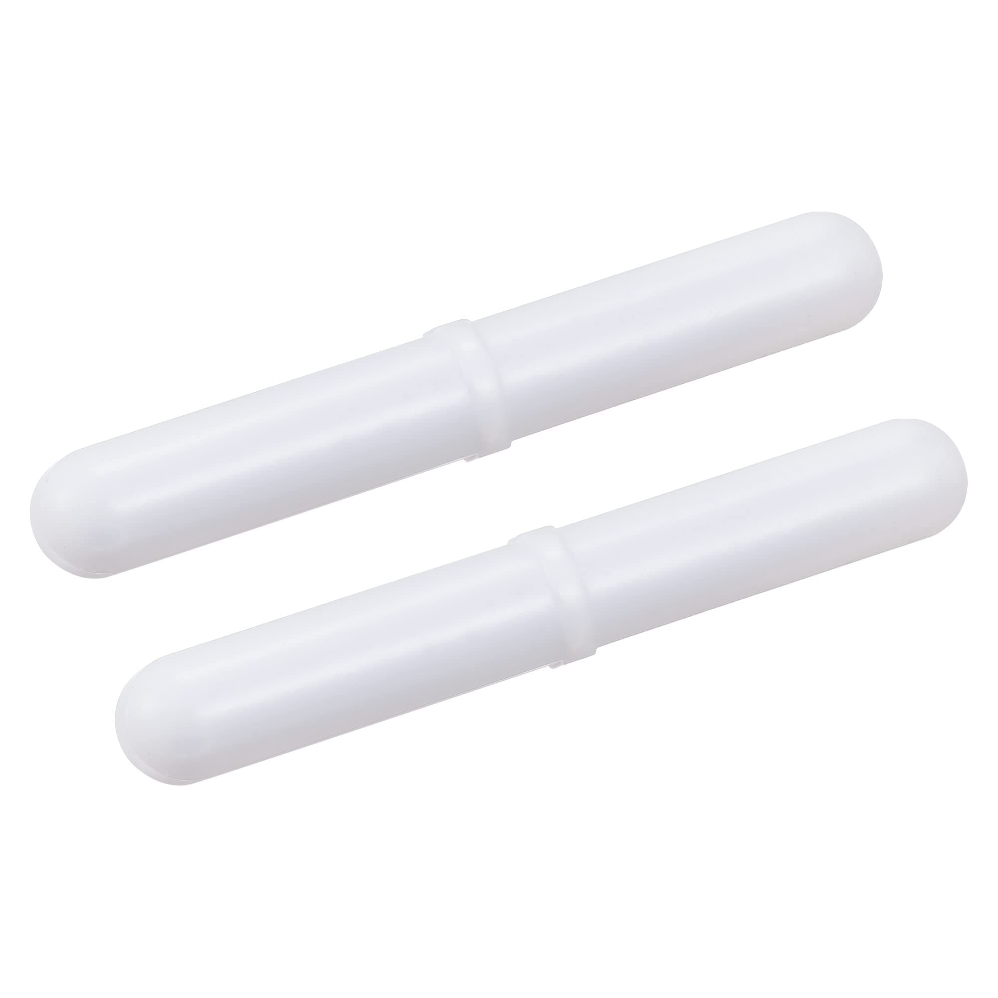 Magnetic Stirrer Mixer Stir Bar Rod 70mm(2.76") with Ring Shape PTFE Coating Magnet White for Laboratory Pack of 2