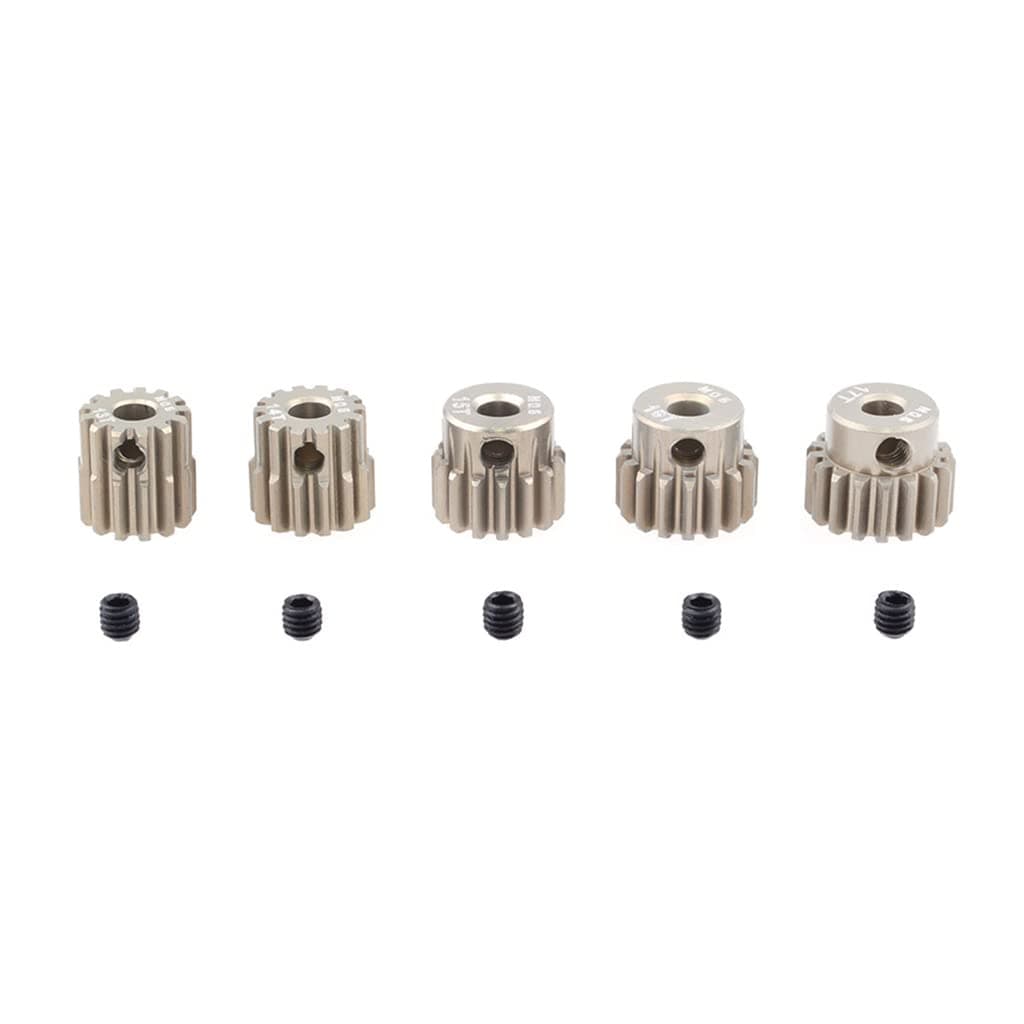 KingValReplacement 5PCS M0.6 13T 14T 15T 16T 17T 3.175mm Aluminium Pinion Motor Gear Compatible with 1/10 RC Car Brushed Brushless Motor