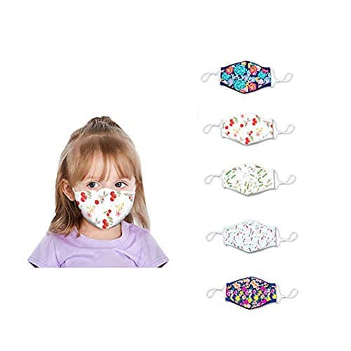 Reusable Face Bandanas, Washable Face Cotton 5 Pcs for Children