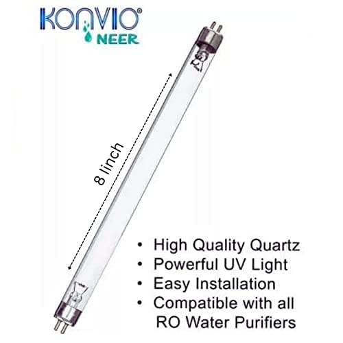 Konvio Neer 8" UV Lamp/Light of 11 W for RO Water Filter and Purifiers (Set of 4)