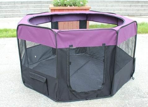 SISVIV Maxmer Fabric Pet Play Pen Portable Foldable Soft Dog Cat Play House Puppy Rabbit Run Exercise Cage