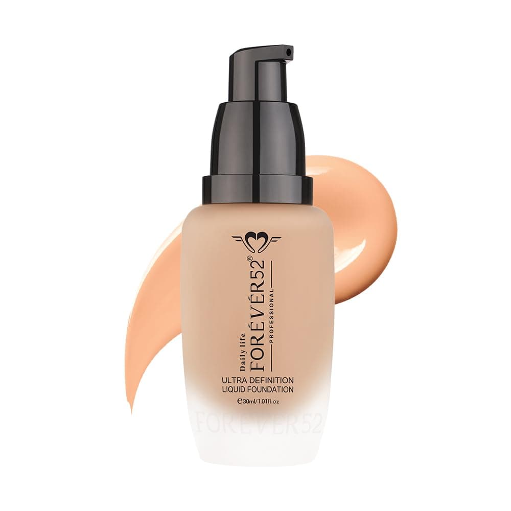 Ultra Definition Liquid Foundation | 24H Wear, Medium to Full Coverage, Pore-Minimizing & Mattifying, Long Lasting, Anti-Aging, Satin Finish| All skin type - Honey (FLF014) 30ml