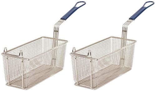 2x Commercial Deep Fryer Baskets 340x140x140mm – Replacement for Gas & Electric Catering Fryers (Fits GT18 GT45 GT45E GT46 GT46E GT60 GT60E E43 E43E E44 E44E Models)