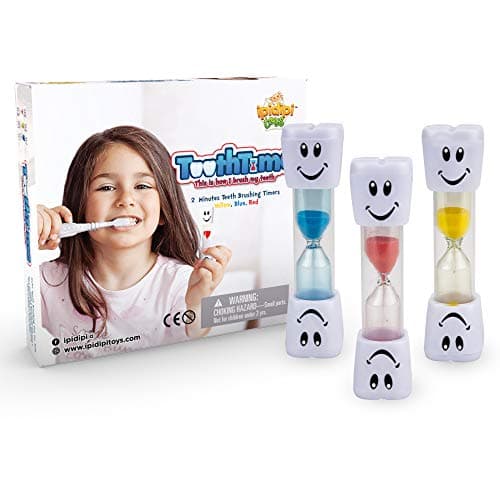 Timers for Brushing Teeth 3-Pack Fun, Colorful Hourglass Sand Counter - Stocking Stuffers - Easy to Use for Kids Boys and Girls - Promotes Proper Dental