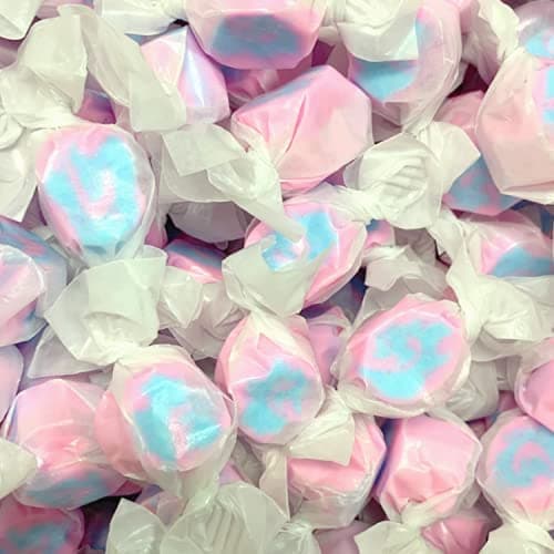 Gourmet Soft and chewy Salt Water Taffy Candies - Individually Wrapped - Bulk bags (Cotton Candy, 5 Pound (Pack of 1))
