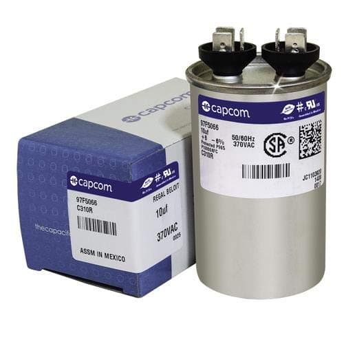 97F5066-10 uf MFD 370 Volt VAC - GE Round Run Capacitor Upgrade