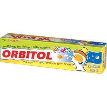 Orbitol Gum Flavor Toothpaste for Children Kosher 70-Grams Tubes (Pack of 4)