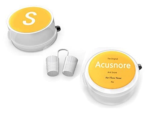 The Original Acusnore Anti Snore Air Flow Nose Pin- World's First With Semi Lune Design For Ultimate Comfort & Fit- Stop Snoring, Natural Sleep Aid for the Relief of Snoring, Sinus Issues, Restless Sleep- STARTER PACK- Includes 4 Sizes To Ensure You Find a Perfect Fit- Also Increase Sports Performance With Better Air Flow- MONEY BACK GUARANTEE (SMALL)
