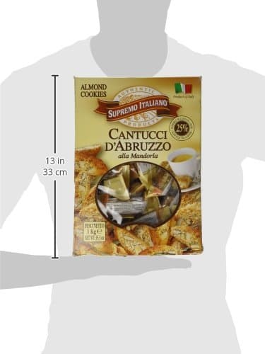 WIAONE Supremo Italiano: Cantucci D'Abruzzo Almond Cookies (125 Count Box)