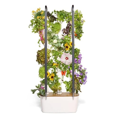 Gardyn 4.0 Vertical Hydroponics Growing System Kit - 30 Non-GMO Plants, Herbs, Vegetables - Smart Tower Garden - Hydroponic Herb Garden Planter Indoor Kit - Indoor Gardening System w/LED Grow Lights