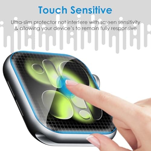 UniqueMe 8 Pack for Apple Watch Series 10 Screen Protector 46mm, [Strong Asorption] [Flexible TPU Not Glass][Non-Bubbles] iWatch Anti-Scratch Replacement Protection HD Clear Cover Soft Film