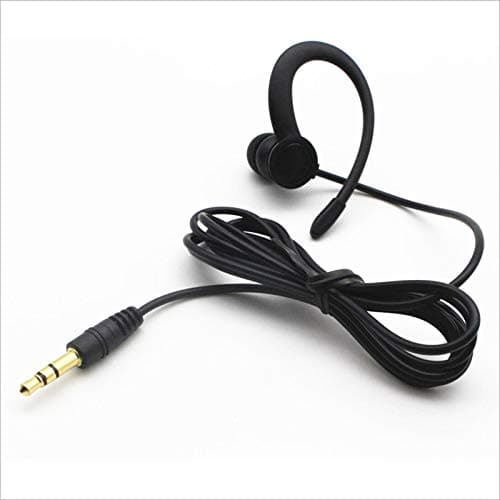 Single Side Earbud Headphones Stereo in-Ear Earphone Removable Hook Earphone for PC Smartphones MP3 MP4 Players