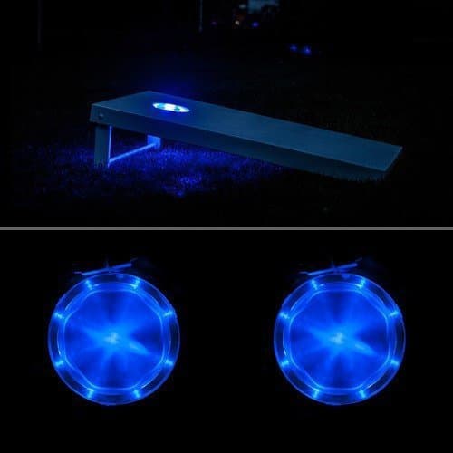 Custom Tailgate Blue Cornhole Lights