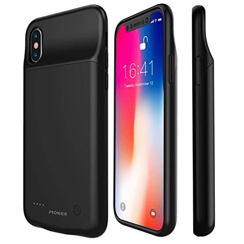 iPhone X Battery Case,Proker 3200mAh Slim External Charger Case Portable Protective Charging Case for iPhone X 5.8inch Extended Battery Pack [Support Lightning Headset]