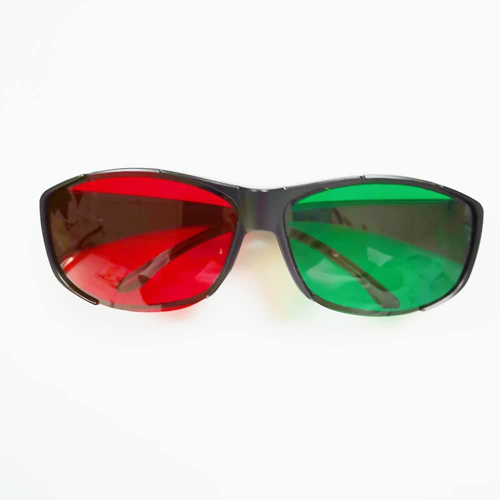 2pcs Pack Plastic Red Green/Green Red 3D Glasses,Anaglyph Simple Style 3D Glasses 3D Movie Game-Extra Upgrade Style