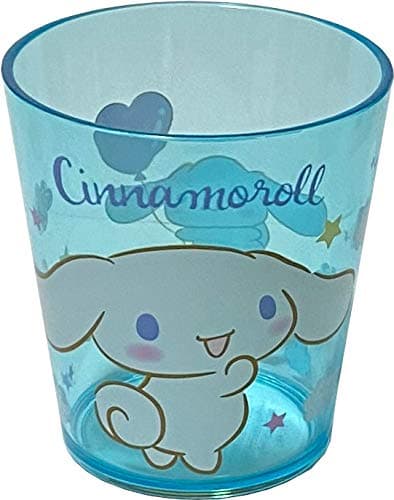 Sanrio Cinnamoroll Plastic Cups 7.8 × 8.5 × 7.8 cm 260ml Dinnerware Drinkware Saucers Kitchen (Blue)