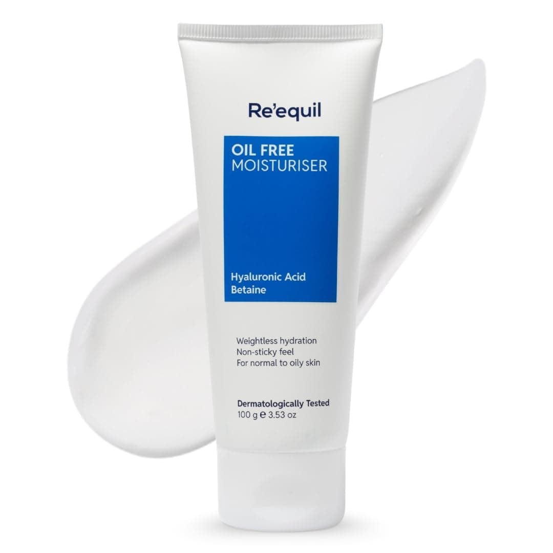 Re'equil Oil Free Moisturizer Cream With Hyaluronic Acid & Betaine | Lightweight Moisturizer For Oily/Combination Skin | 100gm