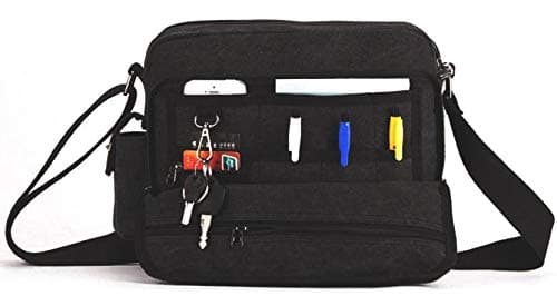 Aeoss Bolsa Masculina Canvas Black Cross body Messenger Bag