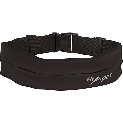 FitApex #1 Premium Running Belt - Holds Smartphone & More During Workout - No Bounce - Adjustable Waist Pack - Easy Access to iPhone or Android Phone - Ideal for Runners, Yoga, Gym & More
