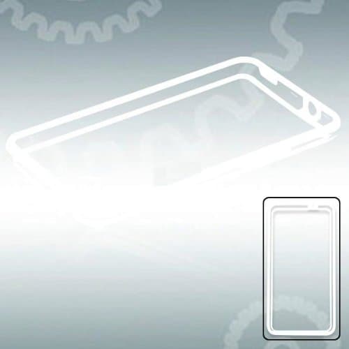 CoversFromUs SLIM FIT BUMPER CLEAR + COLOR TPU Gel Cover Case for Samsung Galaxy Note 3 / III N9000 (Solid White)