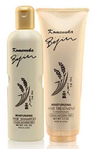 Komenuka Bijin Moisturizing Hair Shampoo and Hair Treatment / Conditioner, No PARABENS and SULFATES