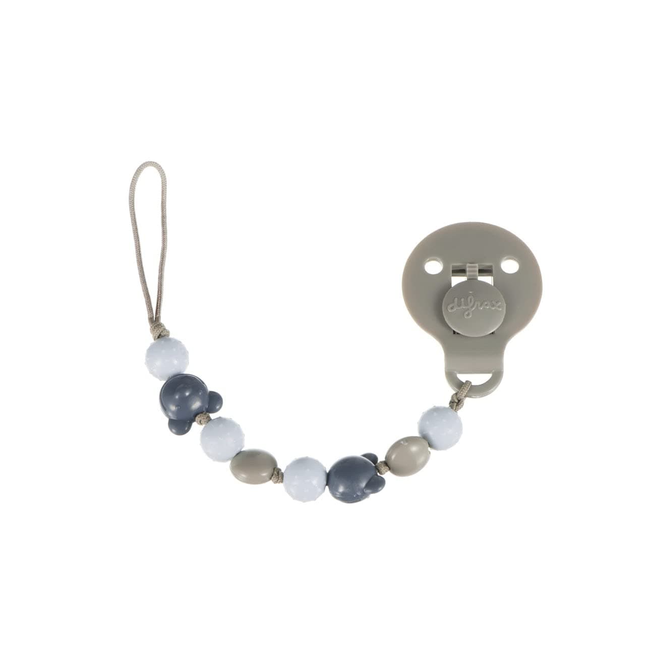 Difrax Beads Pacifier Clip and Holder (Blue)